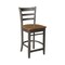 International Concepts Round 36 in Rd Extension Dining Table, 2 Counter Ht Stools, Hickory/Washed Coal, 36 in W, 48 in L K45-36RXT-27-S6172-2 - alternate 3